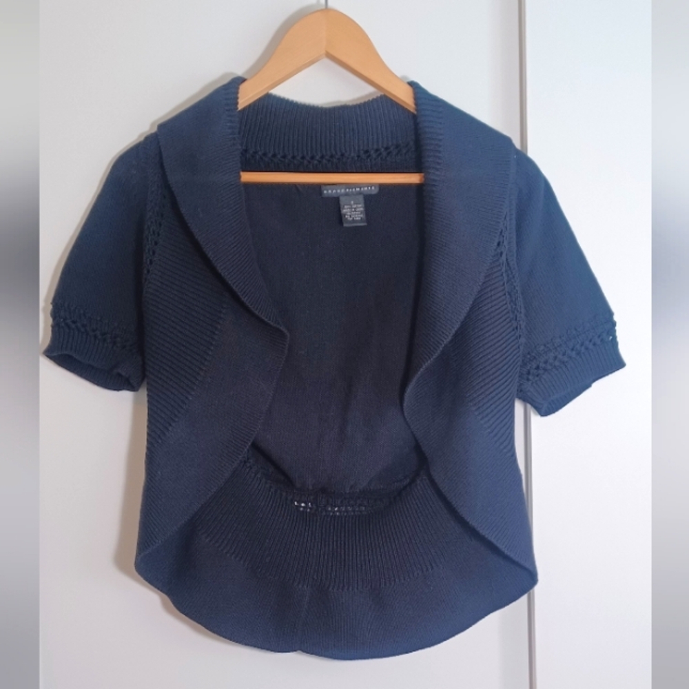 Grace Elements Women's Short Sleeve Cardigan Sweater. Size Small.